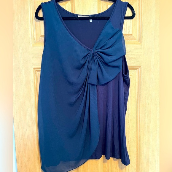 Navy Bow Tank Top - Picture 1 of 7